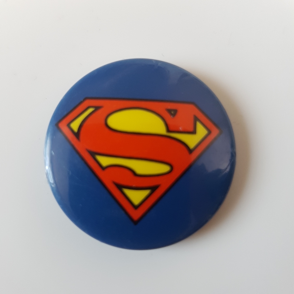 Superman Symbol Button Pin